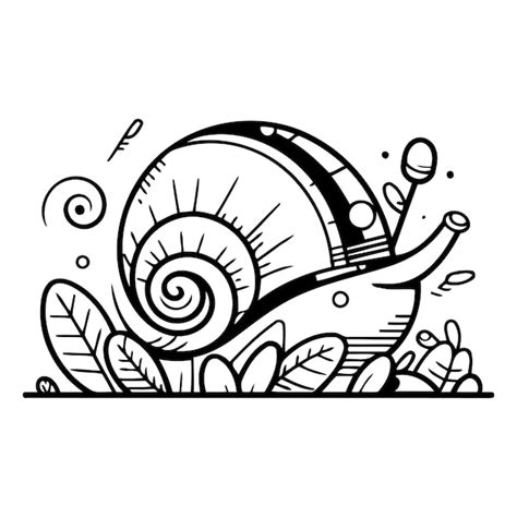 Cartoon caracol no jardim Ilustração vetorial para o seu projeto