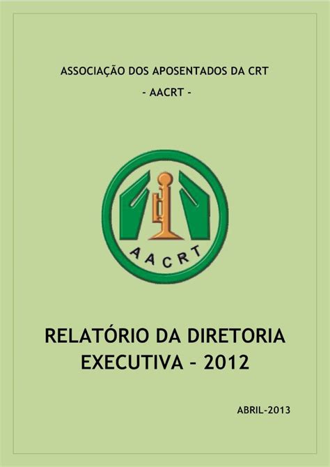 Pdf Relat Rio Da Diretoria Executiva Rio Da Dire