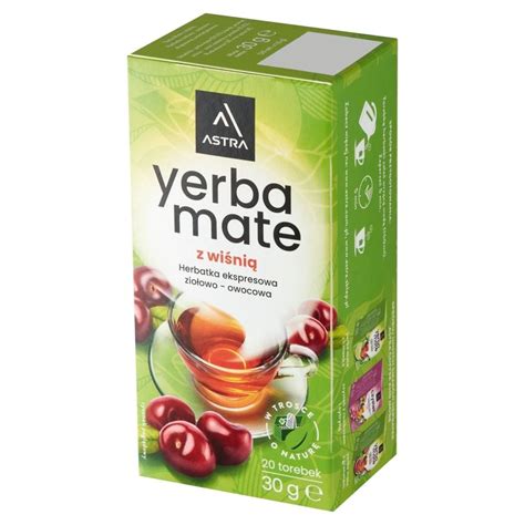 Astra Herbatka ekspresowa ziołowo owocowa Yerba Mate z wiśnią 30 g 20