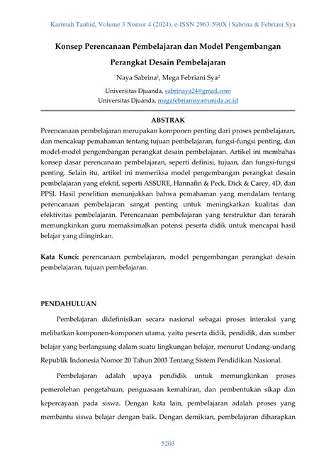 konsep perencanaan pembelajaran  model pengembangan perangkat