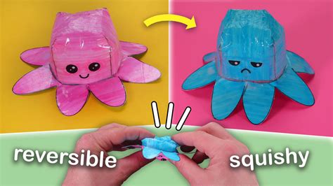 How To Make Paper Squishy Flip Octopus TurboFunCrafts