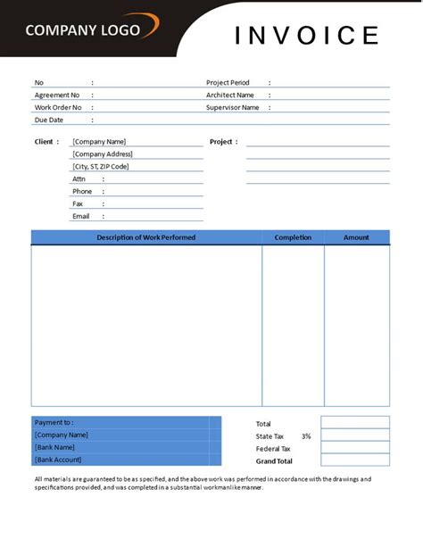 Contractor Invoice Example Template Word Templates At