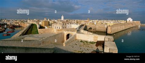 Old Portuguese fort, fishing harbour, El Jadida, Morocco Stock Photo ...