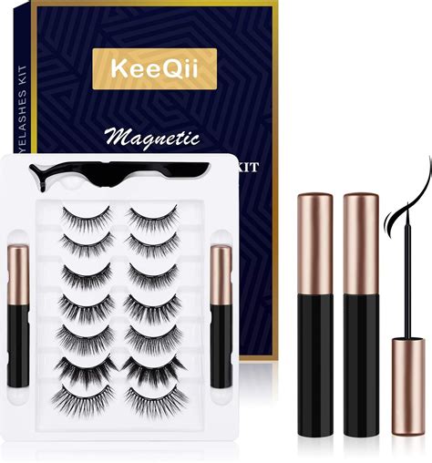 Amazon KeeQii Magnetic Eyelashes With Eyeliner Kit 7 Pairs