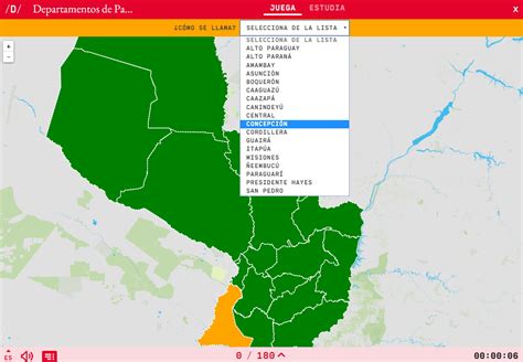 Mapa Del Paraguay Con Sus Departamentos