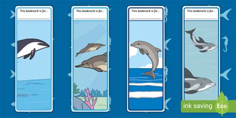 FREE Dolphin Bookmarks Teacher Made Twinkl Worksheets Library