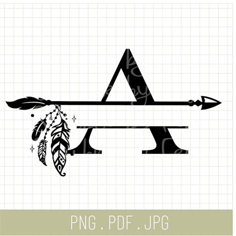 Arrow Split Letter A Alphabet PNG Arrow Alphabet Clip Art Etsy