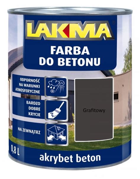 Lakma Akrybet Farba Do Betonu 0 8L GRAFIT OWY Akrylowa