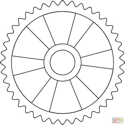 Desenho De Engrenagem De 40 Dentes Com Raios Radiais Para Colorir Desenhos Para Colorir E