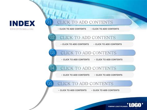 Powerpoint Index Template