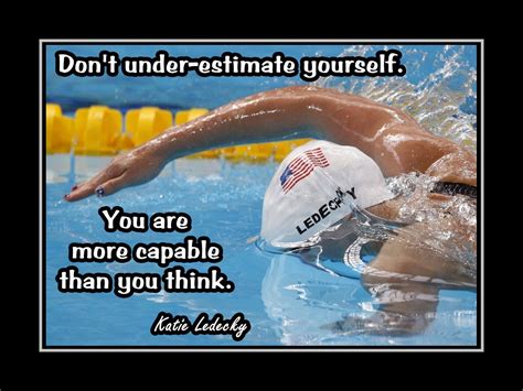 Swimmer Motivation Katie Ledecky Swimming Photo Quote Poster Wall Art