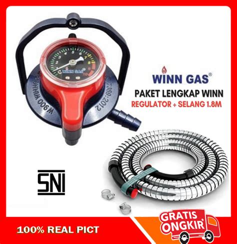 REGULATOR WINN GAS W 900 M DOUBLE LOCK DENGAN METERAN Lazada Indonesia