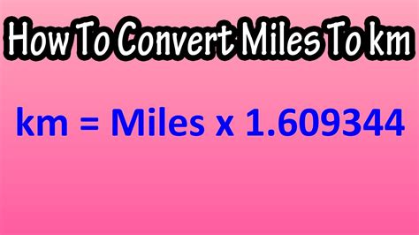 How To Change Convert Miles To Kilometers Km Explained YouTube