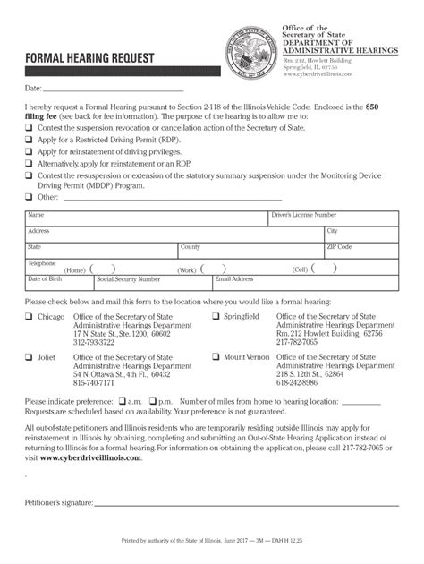 Hardship License Application Form Illinois Fill Out And Sign Online Dochub