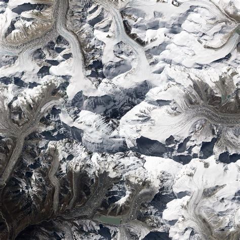 Mount Everest, satellite image - Stock Image - C023/1715 - Science ...