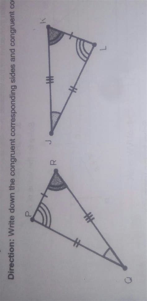 Write Down The Congruent Corresponding Sides And Congruent