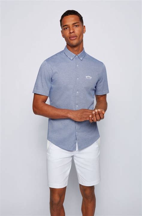 Boss Biadia R Short Sleeve Shirt In Bright Blue I Boss I Norton Barrie