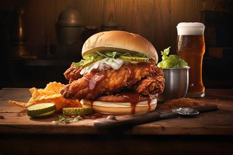 Premium Photo | Southern Fried Chicken Sandwich