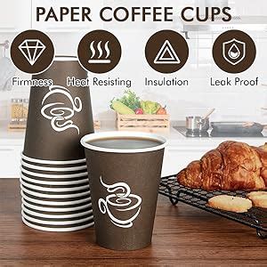 Amazon LITOPAK 240 Pack 12 Oz Paper Cups Disposable Coffee Cups