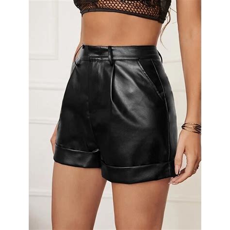 Vêtements lingerie Short taille haute en similicuir PU pour femme