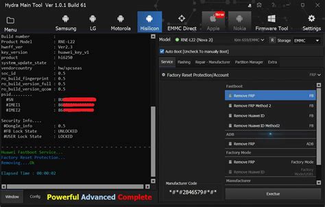 Hisilicon Huawei Rne L22 Nova 2i Frp Successfully Removed Hydra Main