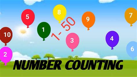 Learn Counting And Numbers Counting 1 To 50 123 Numbers Counting Numbers One To Fifty