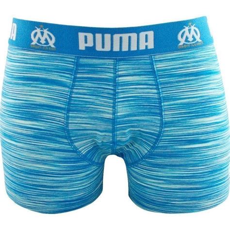 Puma Boxer Homme Coton Spacedye Bleu Blanc Olympique De Marseille