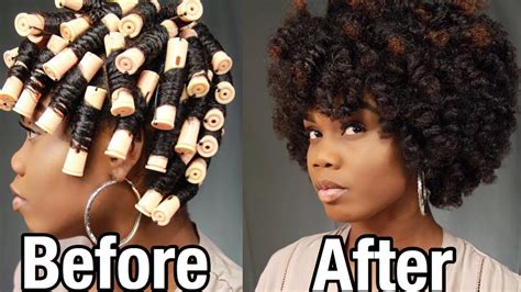 Rod Set On Natural Hair How To Do A Wet Set With Rollers Youtube