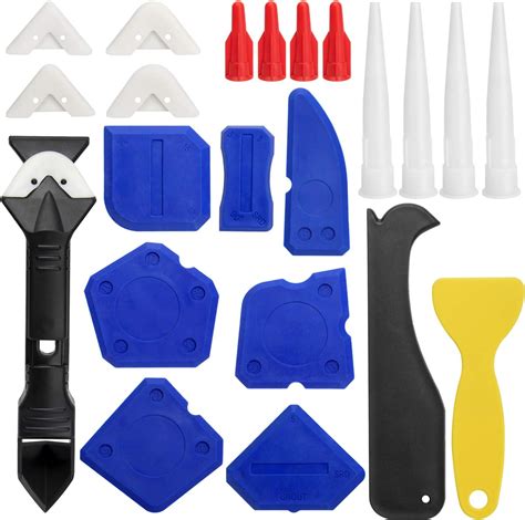 23 Pieces Caulking Tool Kit 3 In 1 Caulking Tools Silicone Sealant