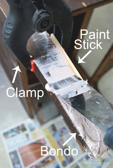 Furniture Repair - Bondo vs Wood Filler - Salvaged Inspirations