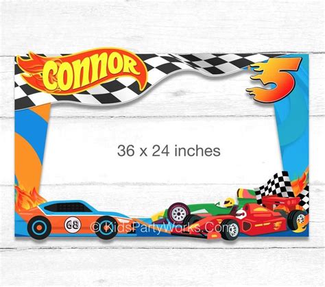 Race Car Photo Booth Frame Racing Birthday Photo Booth Prop Etsy In