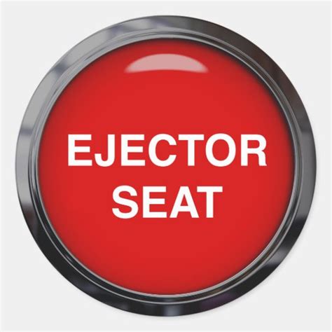 Ejector Seat button Classic Round Sticker | Zazzle.com