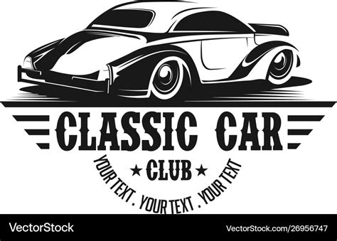 Classic car logo Royalty Free Vector Image - VectorStock