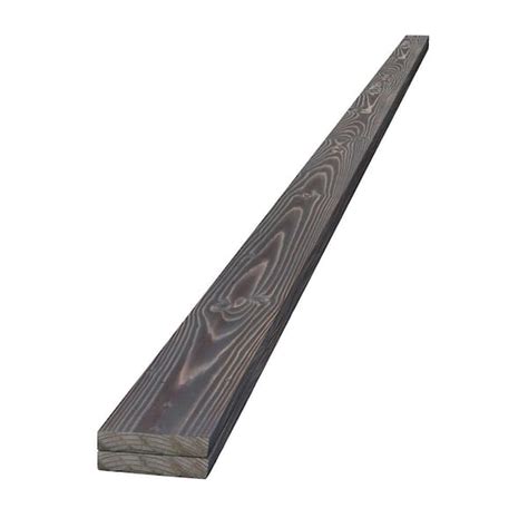 Ufp Edge 1 In X 4 In X 8 Ft Charred Wood Ash Gray Pine Trim Board 2