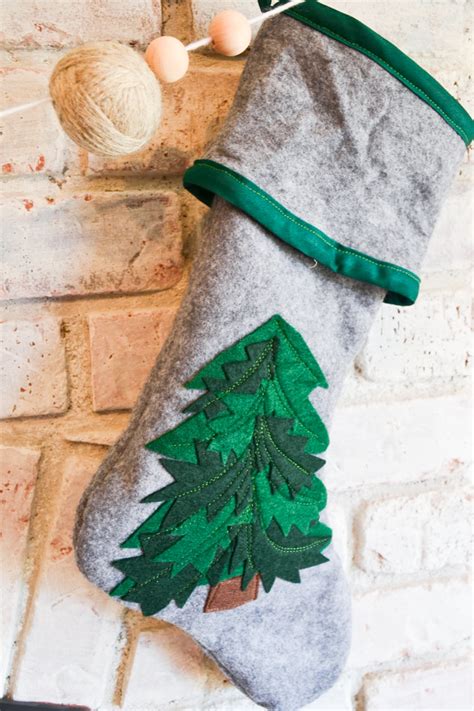 Diy Felt Stocking With A Free Sewing Pattern Heather Handmade