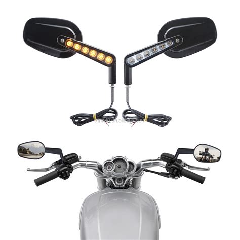 Tcmt Vrod Rear View Mirrors Led Front Turn Signals Fit For Harley