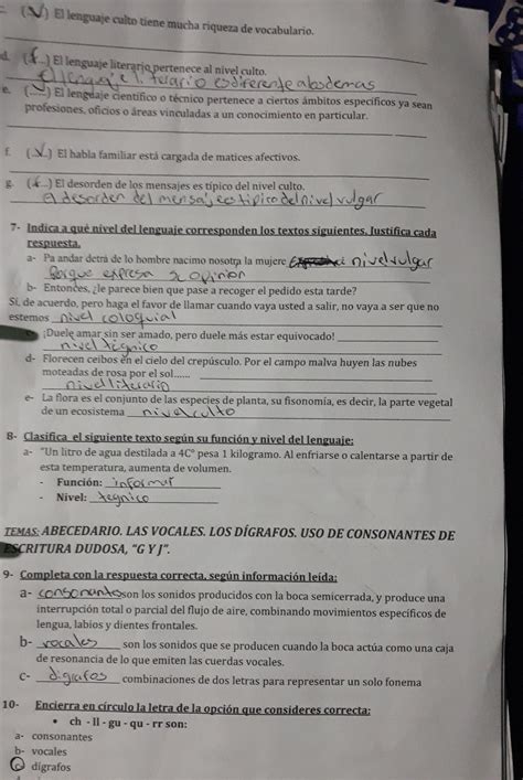 9 Encierra En Circulo La Letra De La Opción Que Consideres Correctach Ll Gu Qu Rr Son