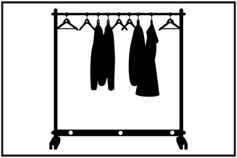 Clothes Rack Silhouette Clipart Graphic By N Pattern · Creative Fabrica