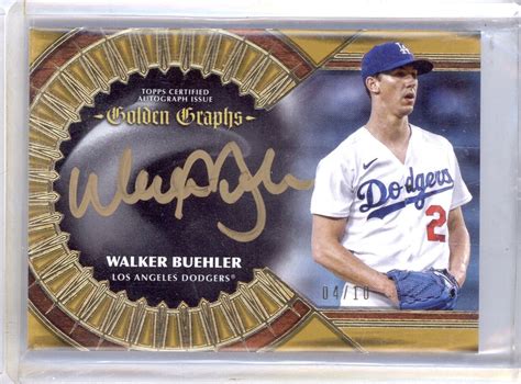 Walker Buehler Topps Five Star Baseball Golden Graphs Gold Ink