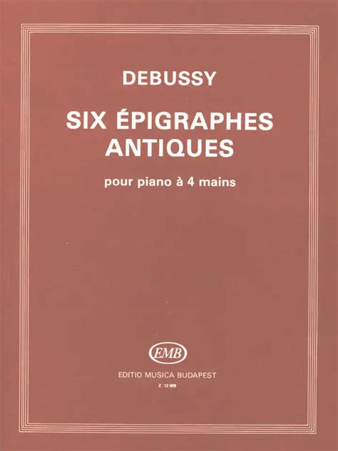 Six épigraphes Antiques Von Claude Debussy Im Stretta Noten Shop Kaufen