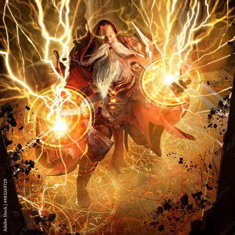 Overflowing With Magical Energy An Enraged Sorcerer Releases Powerful