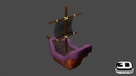 Stylized Pirate Ship Low Poly 3D Model TurboSquid 2231988