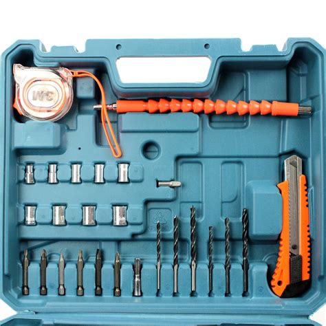 Ударний шуруповерт Bosch GSB 24-2LI (24V, 5AH) з набором інструментів ...