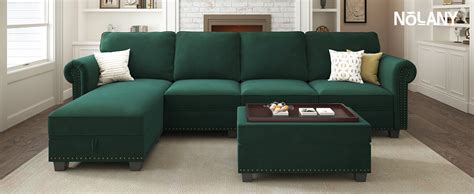 Amazon Nolany Velvet Sectional Sofa Set L Shaped Sectional Couch