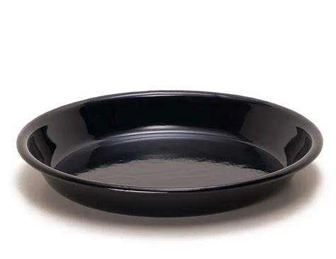 Plato Hondo De Peltre Negro Sin Bordes Pppeltre