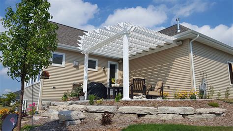 Attached Pergolas Vinyl Pergola Kits