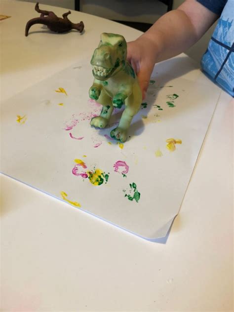 Dinosaur Footprint Art for Kids