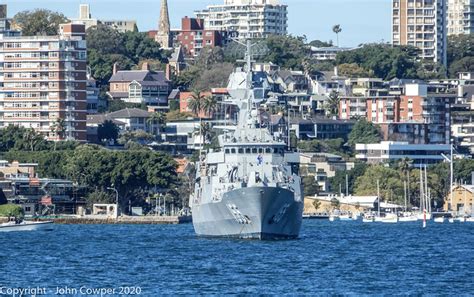 Royal Australian Navy Anzac Class Frigate Hmas Ballarat Off Darling