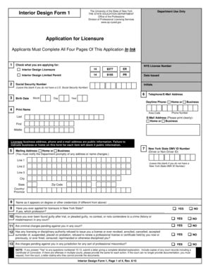 Fillable Online Op Nysed Interior Design Form Op Nysed Fax Email