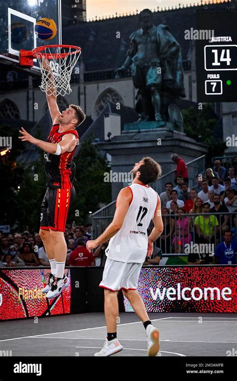 Belgiums Bryan De Valck Pictured In Action During A 3x3 Basketball